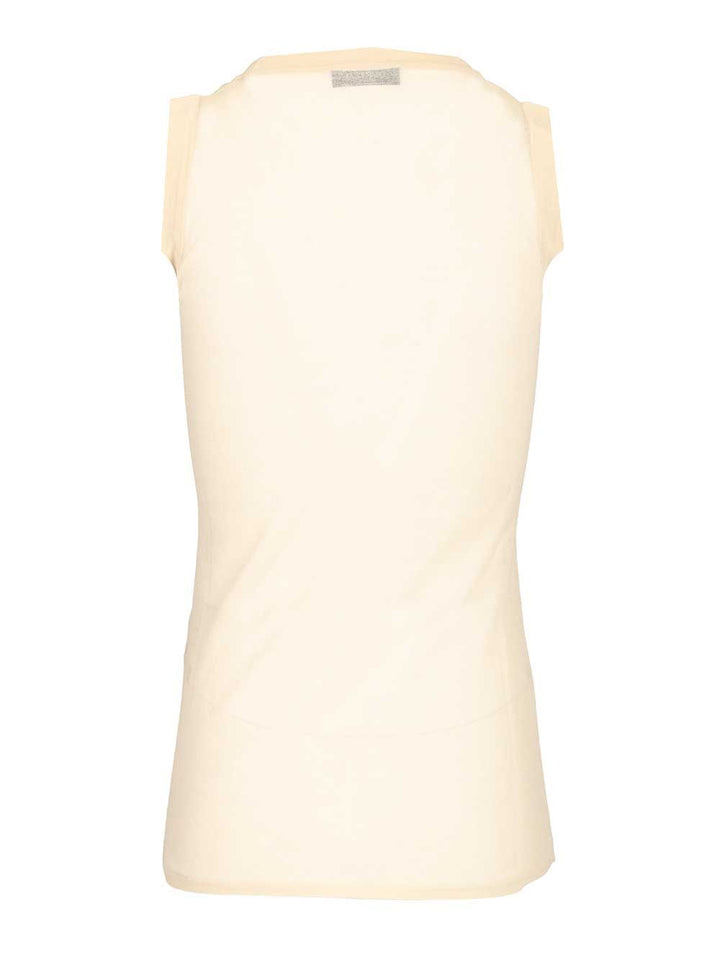 Durazzi Milano Semi-Sheer Tank Top Top - Beige | e7193d21bfea4fb9a5ed35f7edeed7b4c2bb7471