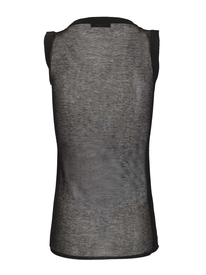 Durazzi Milano Semi-Sheer Tank Top Top - Nero | ad4fb83a52298569d55cbe9fdf9f7a6dee2c7afc