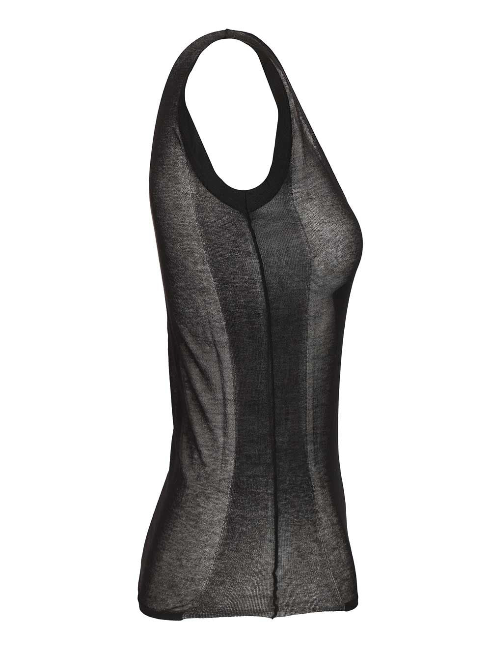 Durazzi Milano Semi-Sheer Tank Top Top - Nero | 046f22c759dd78bacef8b5dc35f0521a0a0c79c2