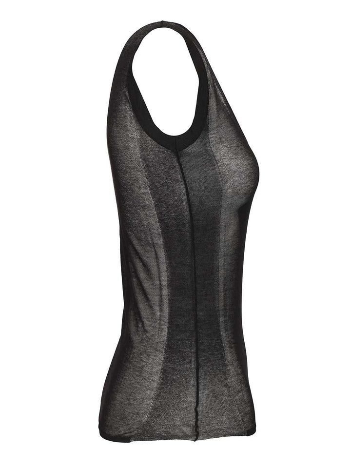 Durazzi Milano Semi-Sheer Tank Top Top - Nero | 046f22c759dd78bacef8b5dc35f0521a0a0c79c2
