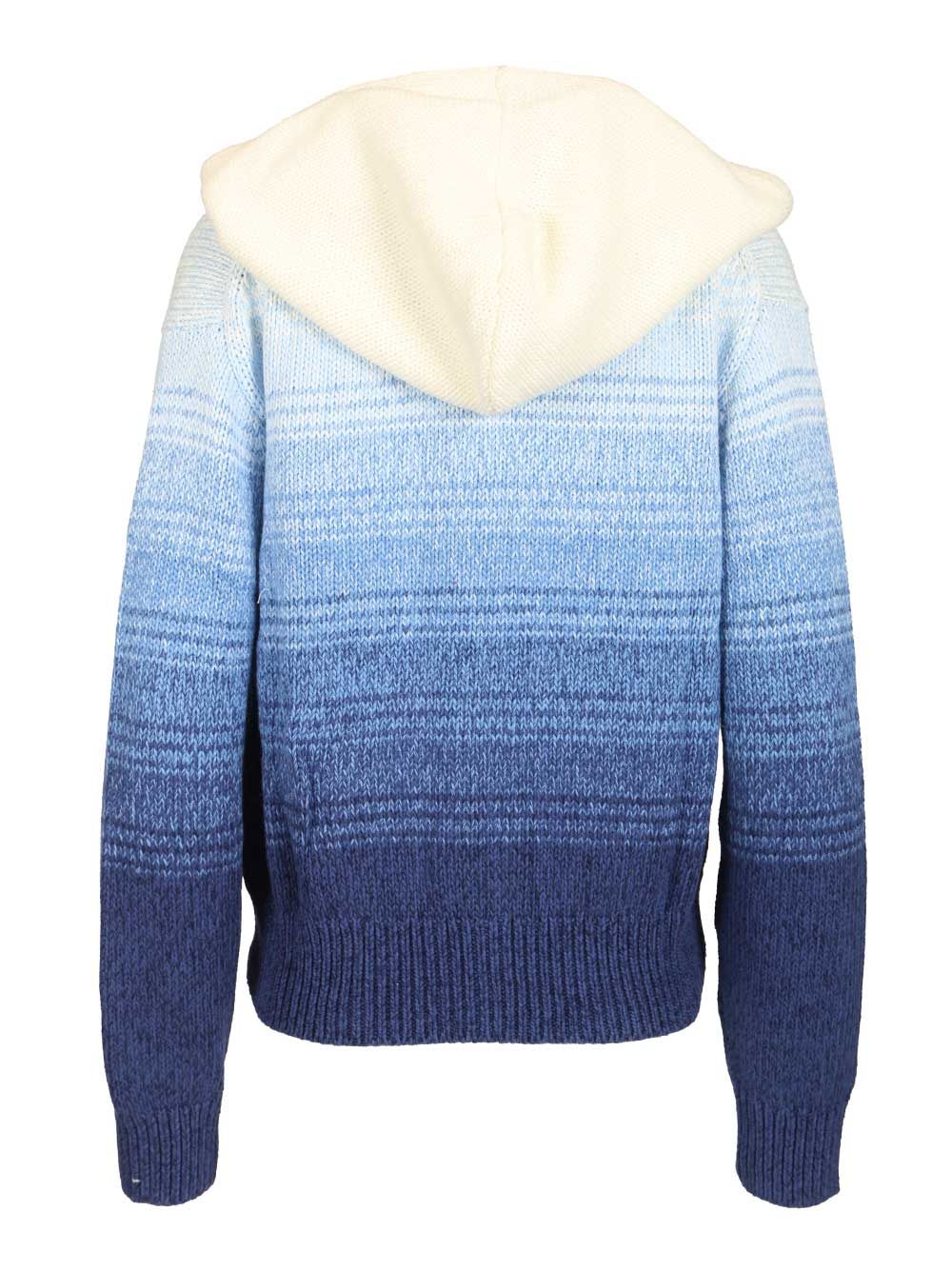 Polo Ralph Lauren Ombre Cotton Hoodie Knitwear - Blu | ab7debf12fe9908143daa24ea27a90b1fd3dd7e1