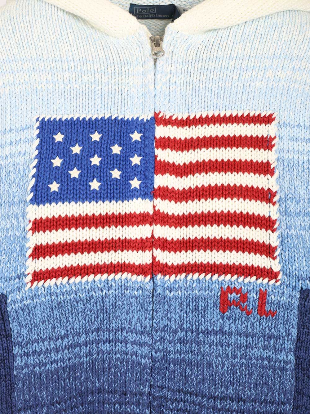 Polo Ralph Lauren Ombre Cotton Hoodie Knitwear - Blu | 44064ef51f2e5f900e7206dcf6e736e19014f86d