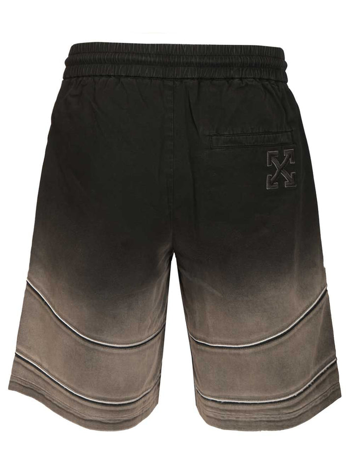 Off-White Cotton Shorts Trousers - Nero | 391e1317d08dec435b1fa427eb28df087b9228a6