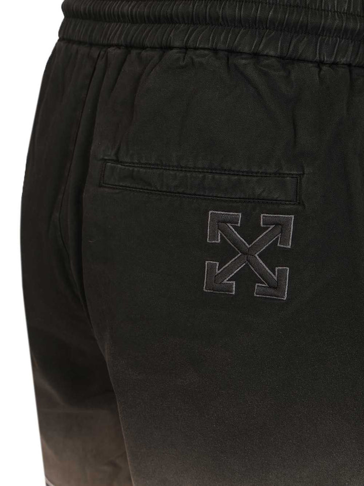 Off-White Cotton Shorts Trousers - Nero | 98353b0356e0c07d69c706ed0a49604e81399450