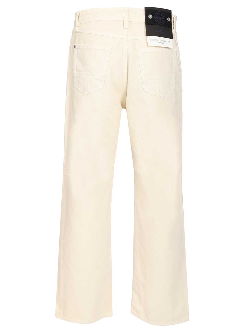 Stone Island Denim Research Loose-Fit Jeans - Bianco | 68dcbce013f3bbeb60c78ff365ee553779caf6b7