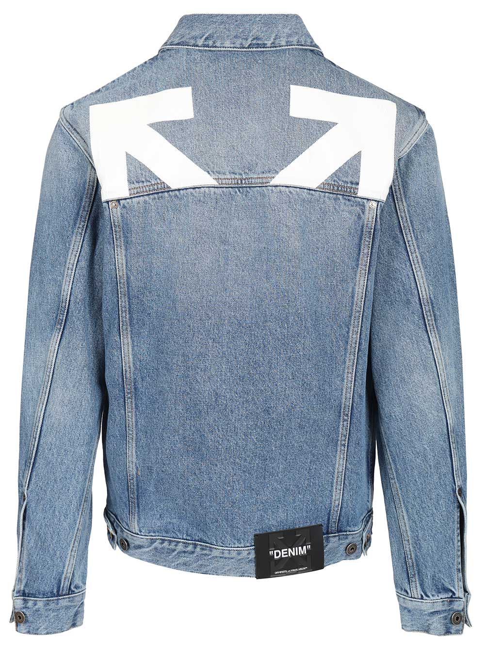Off-White Denim Jacket Giacche - Light blue | 3d77d9bfda177de511125753e1010e10bc57d2a0