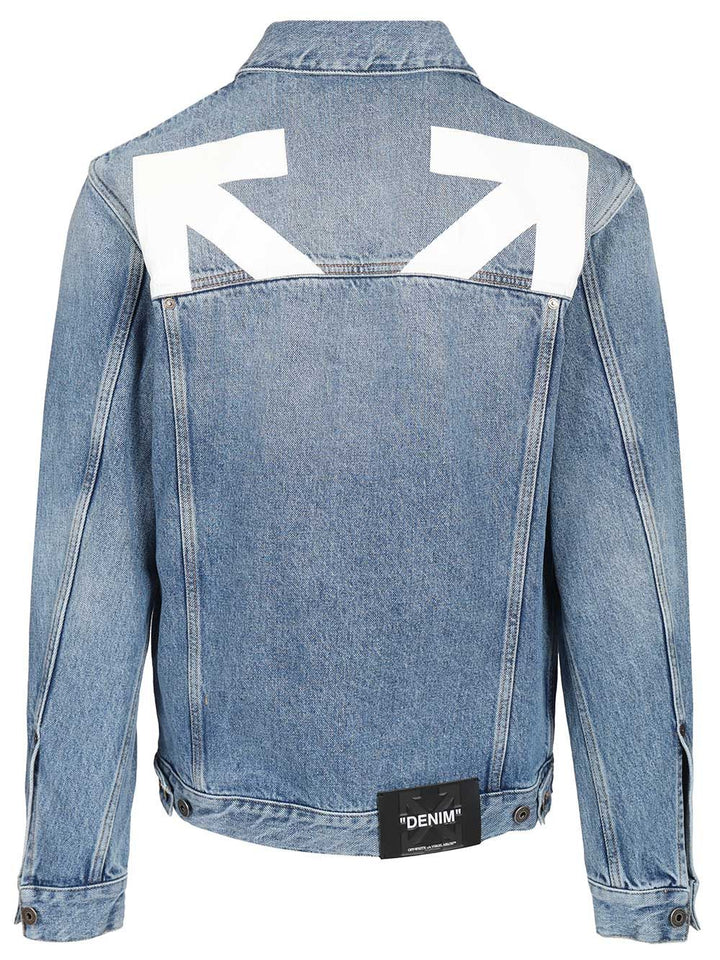 Off-White Denim Jacket Giacche - Light blue | 3d77d9bfda177de511125753e1010e10bc57d2a0