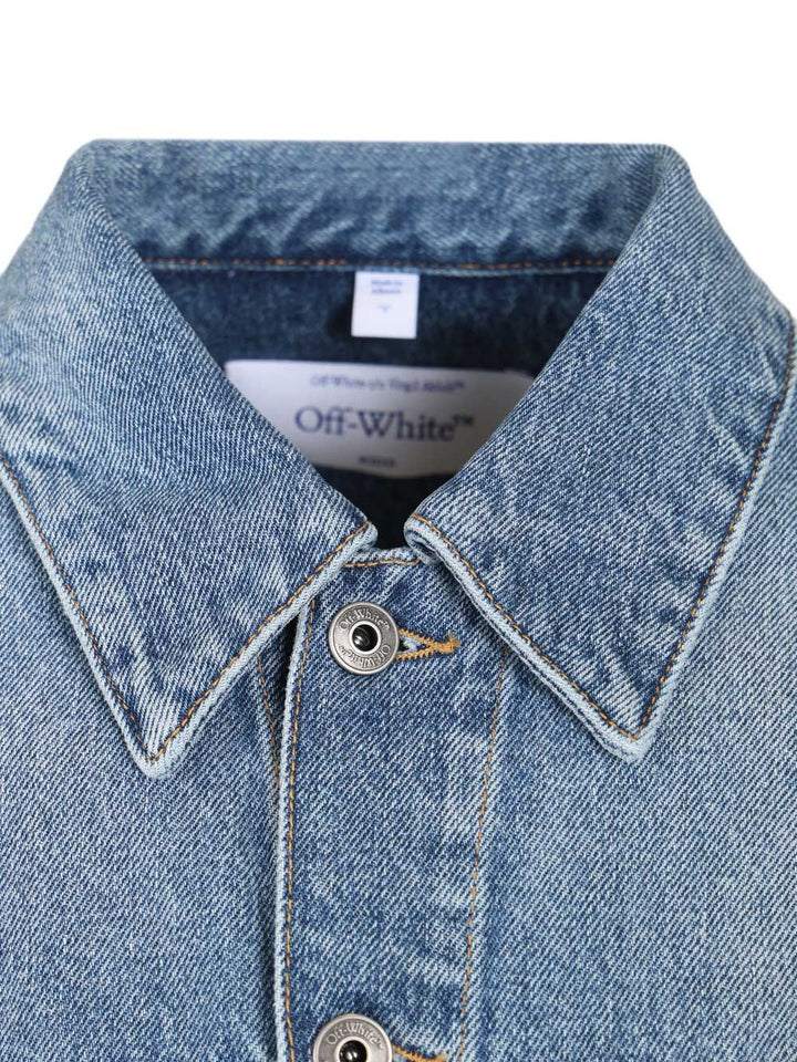 Off-White Denim Jacket Giacche - Light blue | 62d84d9a521a596b53d2df936641aa1bda000c88