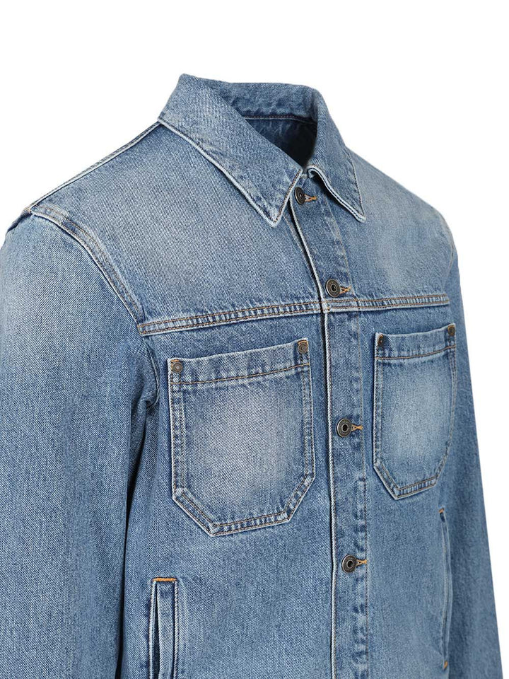Off-White Denim Jacket Giacche - Light blue | b8ec97e08bb91c5976225720f05f6b8c12e17aad