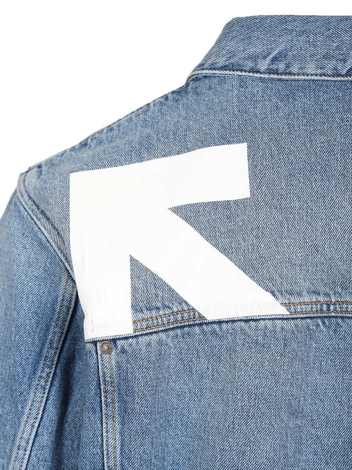 Off-White Denim Jacket Giacche - Light blue | 857e1d7c99fd6f527b4fd125dd7908e3a444ac12