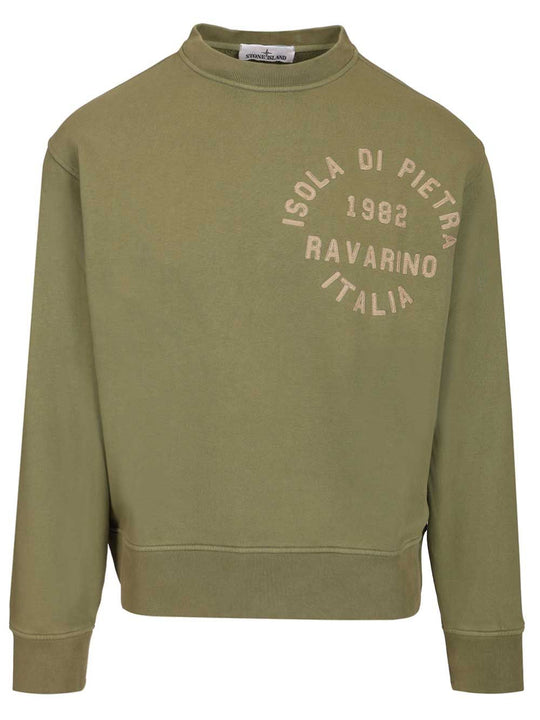 Organic Cotton Crewneck Sweatshirt Sweatshirts Verde