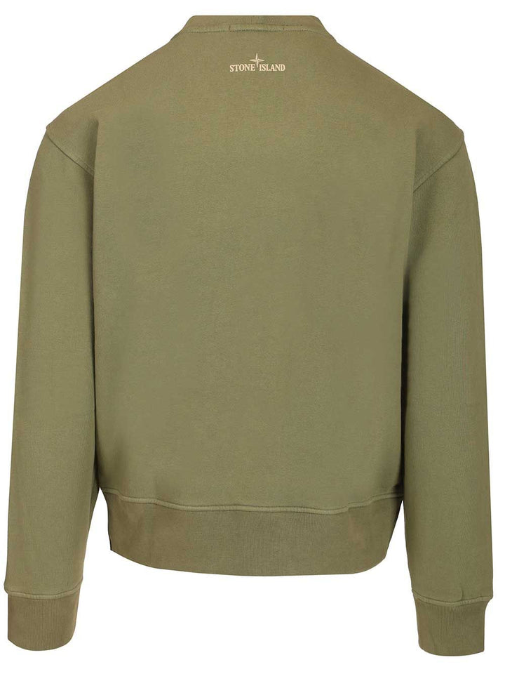 Stone Island Organic Cotton Crewneck Sweatshirt Sweatshirts - Verde | c2dd53ca159dbd75c868c05419b9974fe91992d6