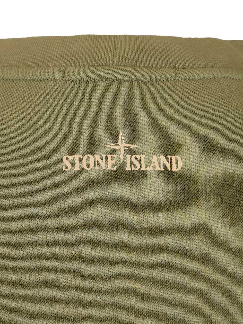 Stone Island Organic Cotton Crewneck Sweatshirt Sweatshirts - Verde | 916f4c8210a6df3165f12667605a1bc92febb716