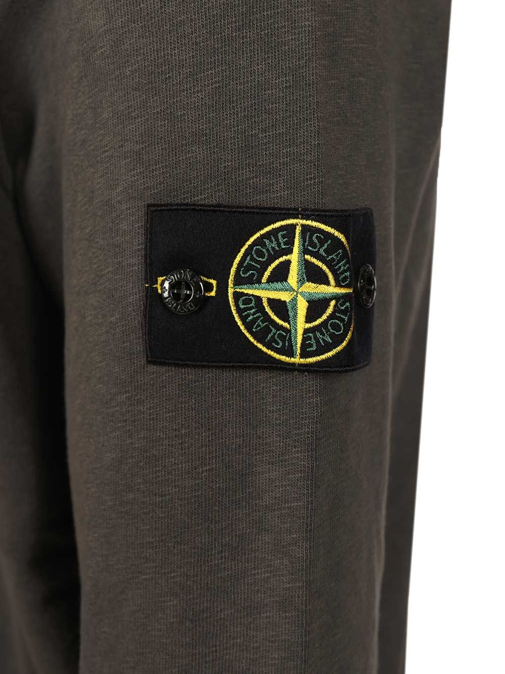 Stone Island Malfilé Cotton Sweatshirt Sweatshirts - Grey | 19b993afb6d729d4abfc7476d5e0800e057aa4d5