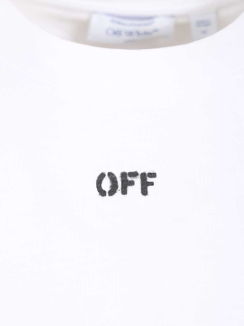 Off-White With Paint Arrow Print T-Shirt - Bianco | 70da9b7a4c4269c4ab3b49f6cfaeae965e6fd1b7