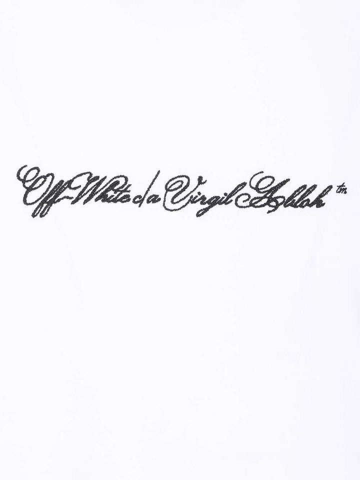 Off-White Scrip Arrow T-Shirt - Bianco | 50f1b1e574e1abd0802e1baa7d22d29e2a03ad96