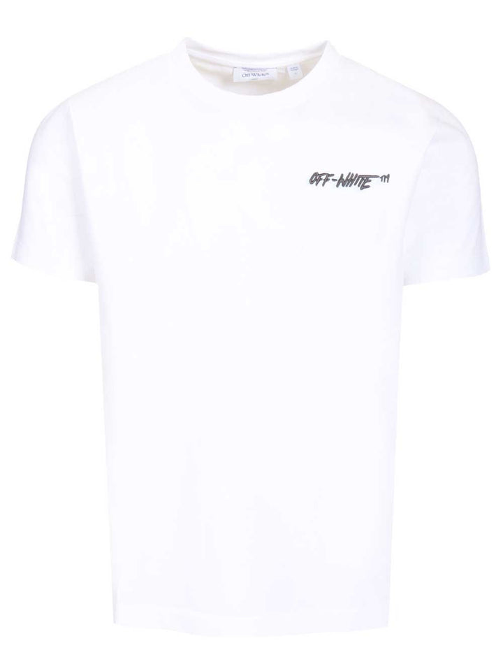 Off-White With Shadow Logo Print T-Shirt - Bianco | ecf083b8915c3d3789d5defb516dbf483e532ca5