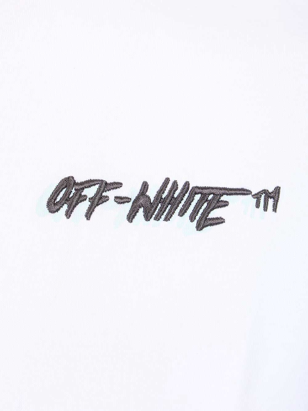 Off-White With Shadow Logo Print T-Shirt - Bianco | a18fedeadd984190f538db0d129aa02bf3954f60
