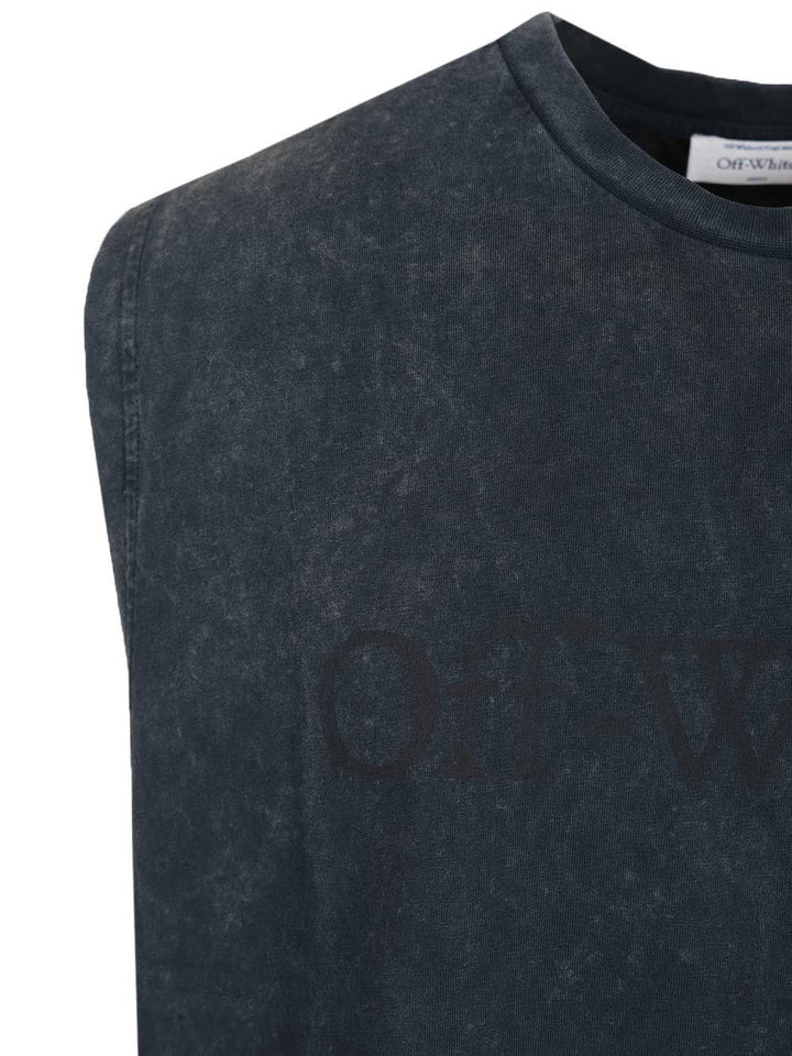 Off-White Sleeveless T-Shirt - Blu | 9ca8a58408d6d27abc6ed8fbc692d02f463aca6c