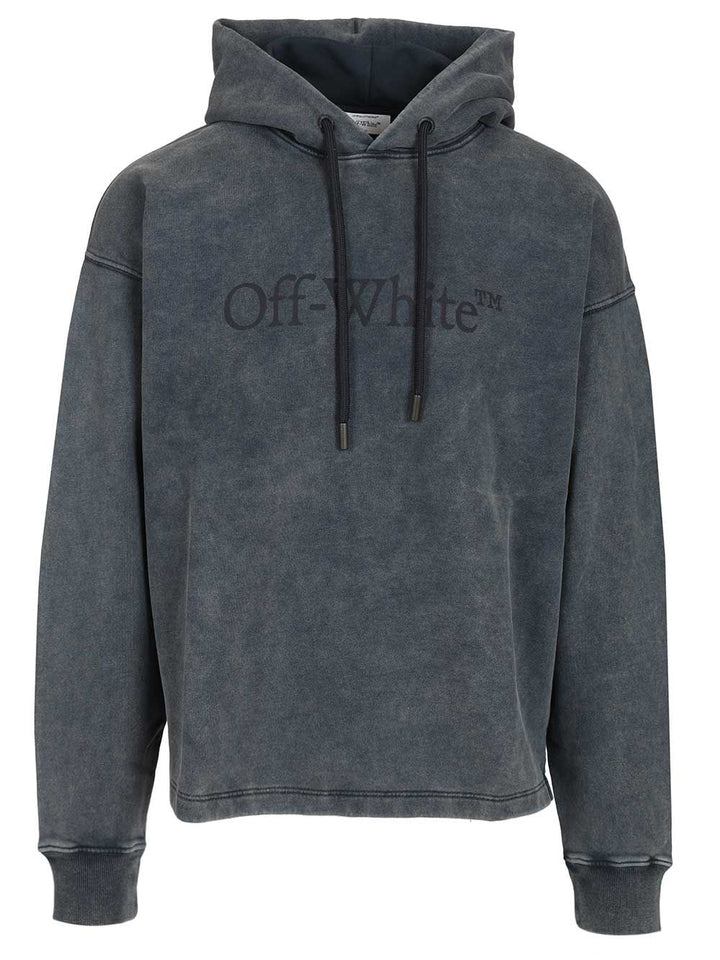 Off-White Hooded Sweatshirt Sweatshirts - Blu | e8b47b3ad19083ac06219169a967bb2ae9174626