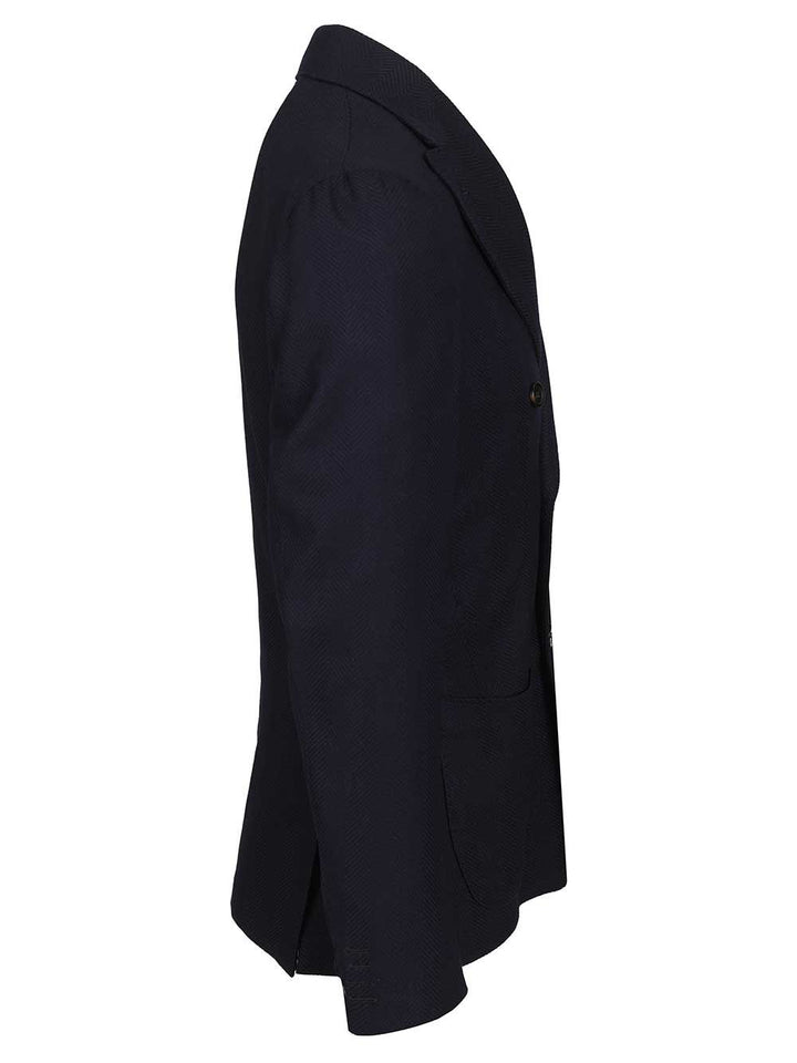 Al Duca D'Aosta Double-Breasted Wool Herringbone Blazer Abiti - Blu | 1617f980b1d43743d943d330cc67f929d285ad16