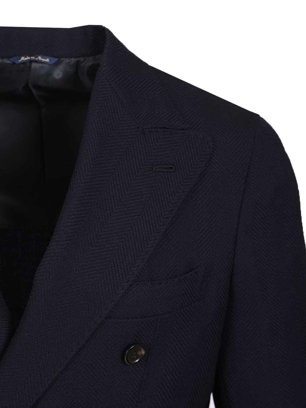 Al Duca D'Aosta Double-Breasted Wool Herringbone Blazer Abiti - Blu | 00d05638e0c3277a2ce9f4c30d08bcb35137375e