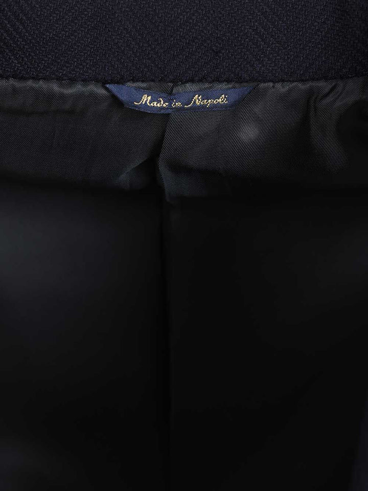 Al Duca D'Aosta Double-Breasted Wool Herringbone Blazer Abiti - Blu | f5db8bba6f987e729c133dba7d58c5cd554724b8