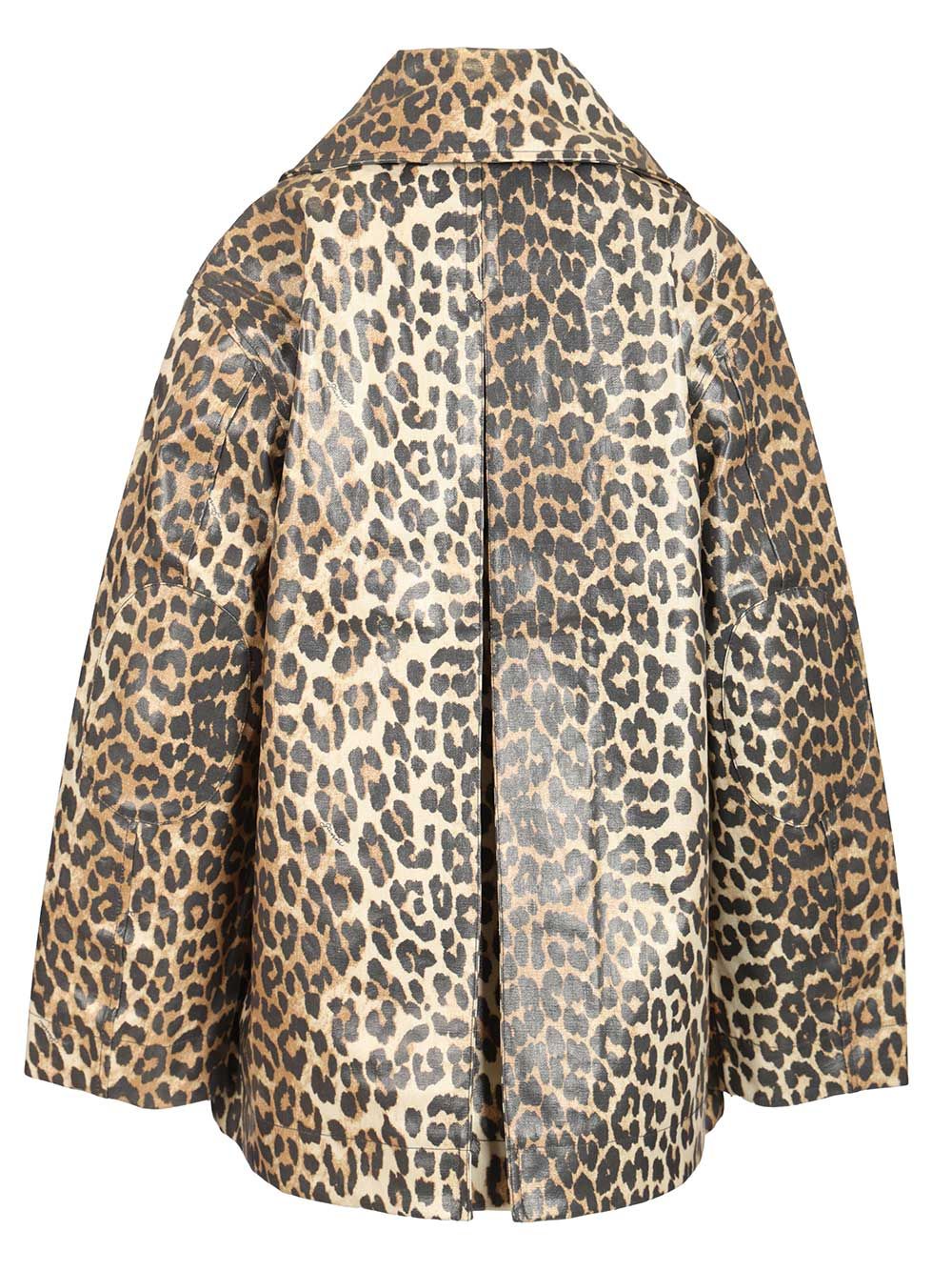 Ganni Leopard Laminated Cotton Jacket Giacche - Animalier | 6ed0b3a765380dcecb5c624c72bac4a829be1ca8
