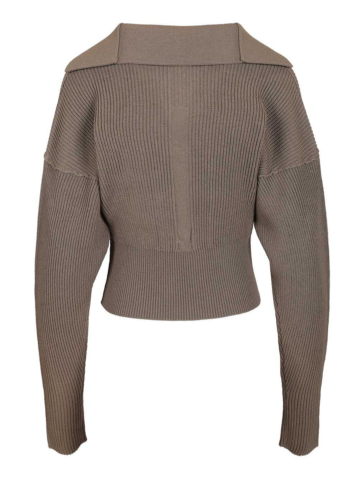 Rick Owens Cropped Sweater Knitwear - Beige | ffe11d4656ff98547d78ce100c6baf142758f66f