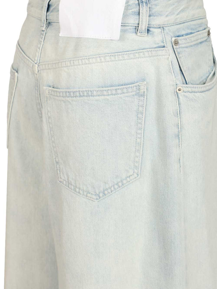 Mm6 Maison Margiela Wide Leg Jeans - Light blue | b3c37a680e689a1a579ca286fe8d6858266006d3