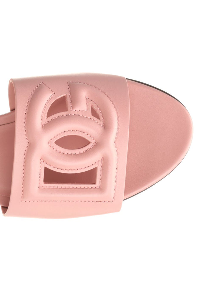 Dolce & Gabbana Calfskin Slides With Dg Logo Sandali - Rose | 707976a2cac93d6630b6f6ab1bc018745f8bc66b