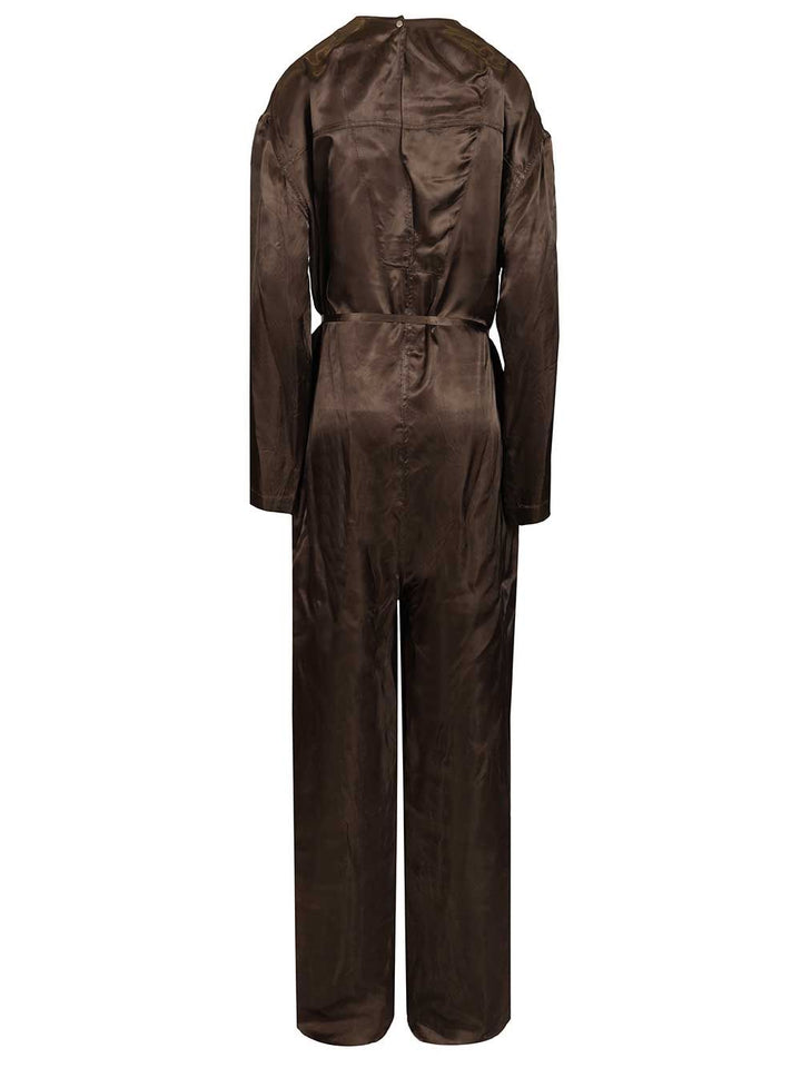 Rick Owens Long-Sleeved Jumpsuit Tute Intere - Marrone | a7bd169f74de4fd9b10938d93f6c495bb9bd5a17