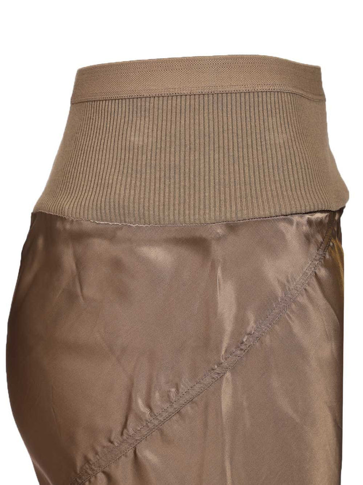Rick Owens Knee Bias Midi Skirt Gonne - Beige | 392ba55177e86c6023cb098fb44efc1b22f8f333