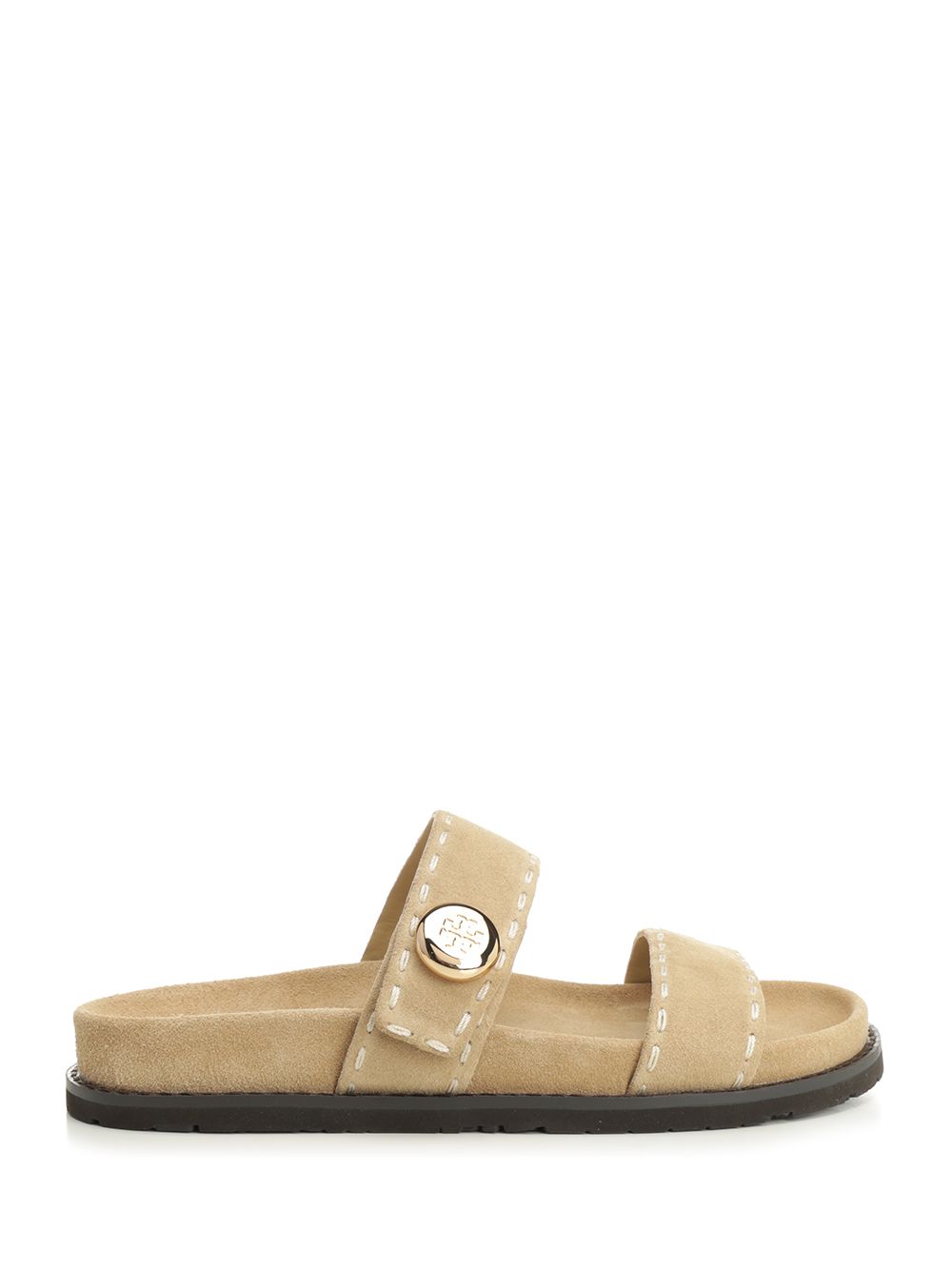 Tory Burch Romy Slider Sports Sandal Sandali - Beige | 5338b8dea0519f8efd06b2b113b560559009960a