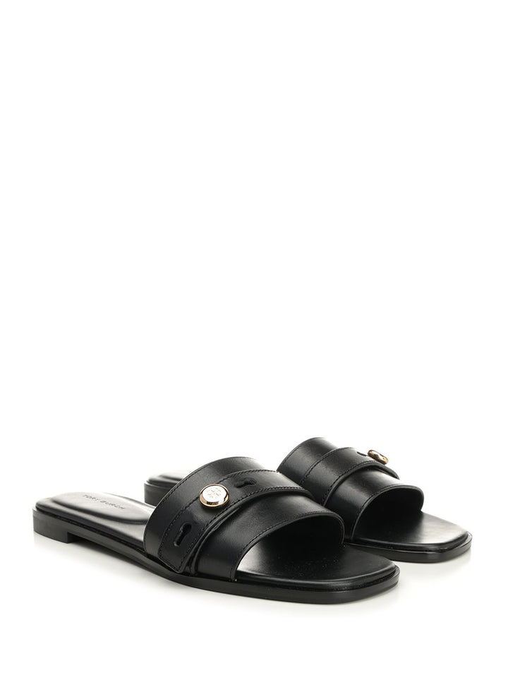 Tory Burch Romy Slider Sandal Sandali - Nero | 9e712b28408ccceacce78145618151eff37ff29a