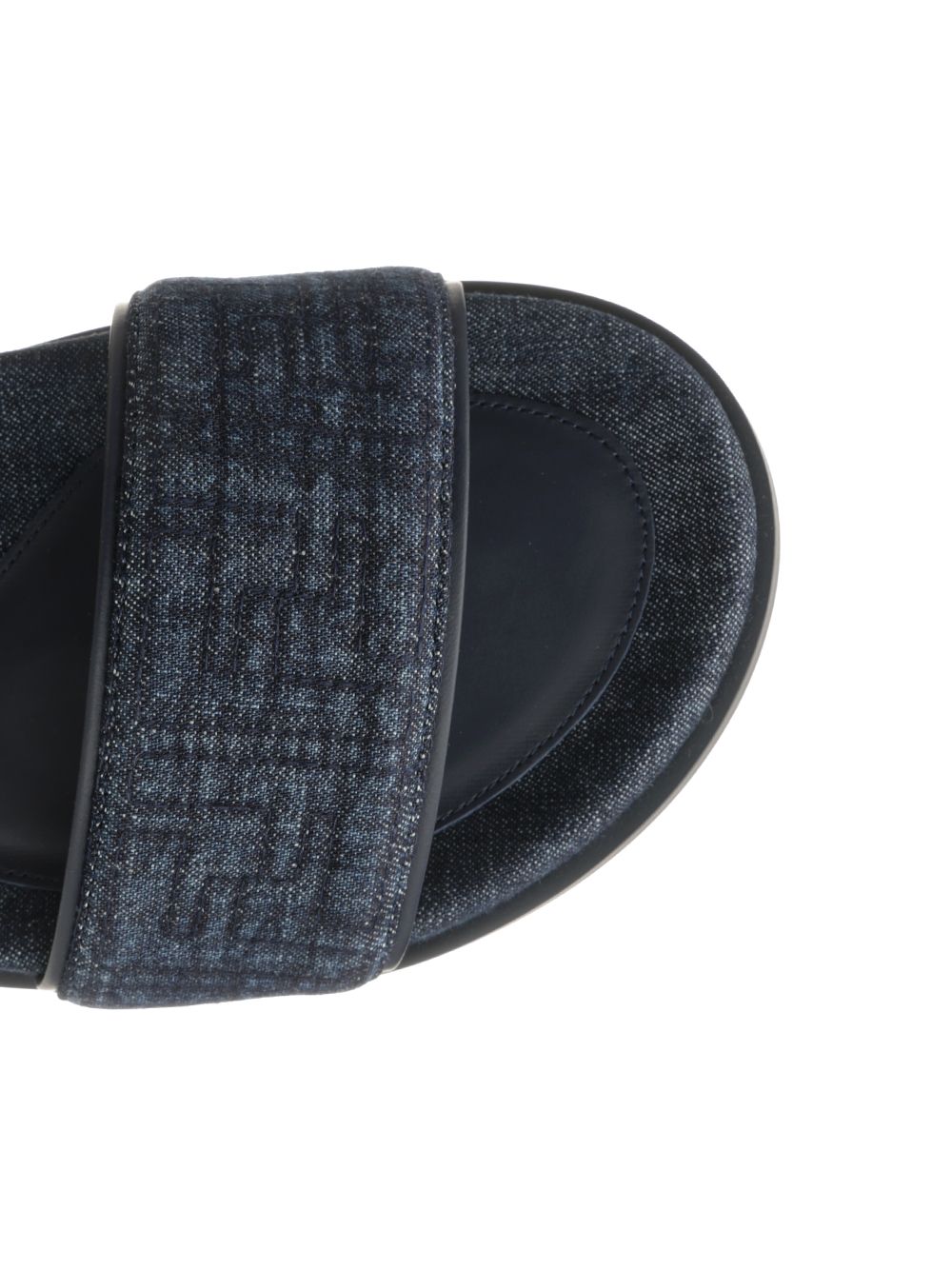Fendi Flat Denim Slides Sandali - Blu | e91b6418f9bdd012021784e59bd67db32cb92f84