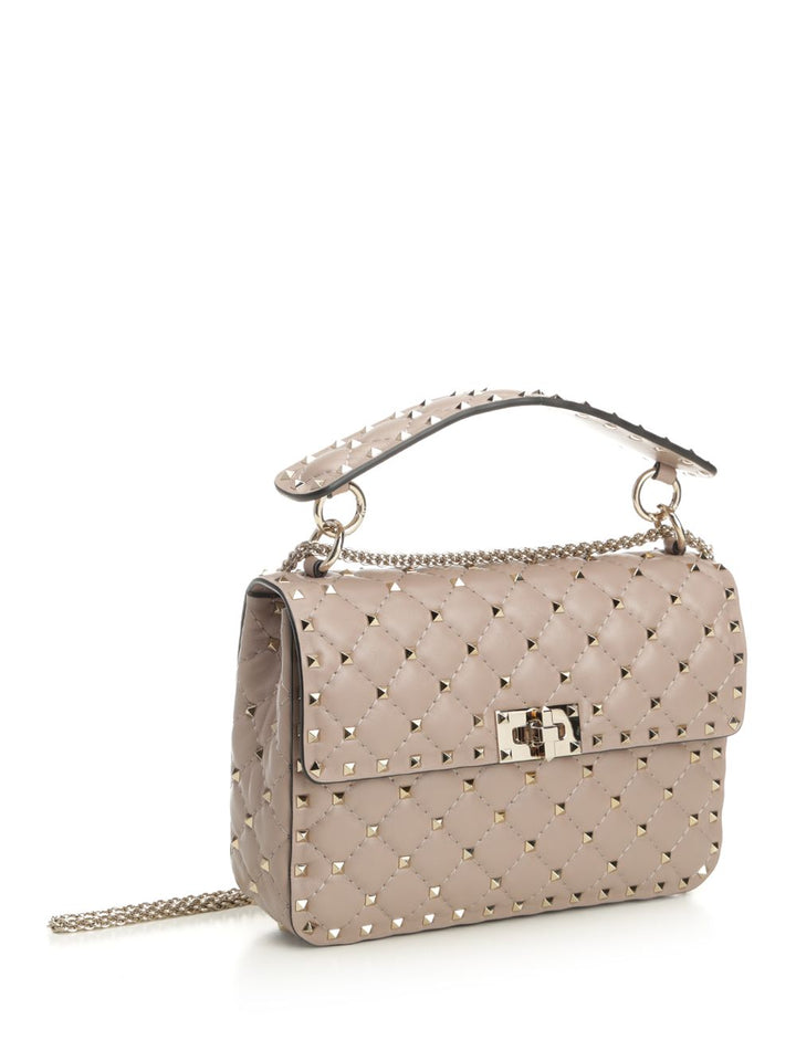 Valentino Garavani Rockstud Spike Shoulder Bags - Beige | e6fa325d4678a40c9fd1576a98f4c47d2662d5ce