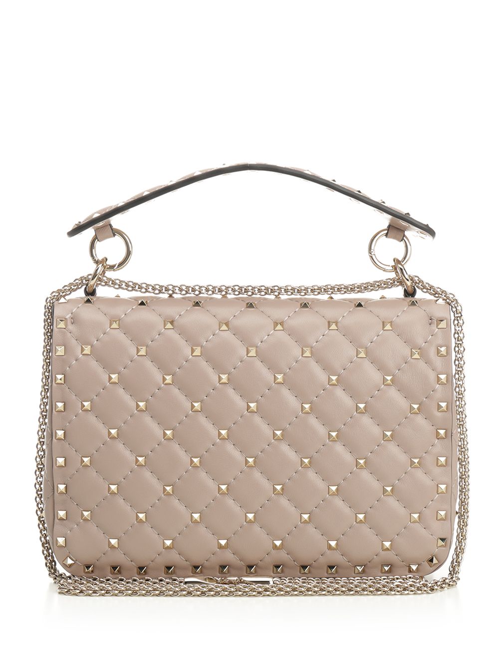 Valentino Garavani Rockstud Spike Shoulder Bags - Beige | 11abed9f5454e324c303fa7f64816e77ba566da2