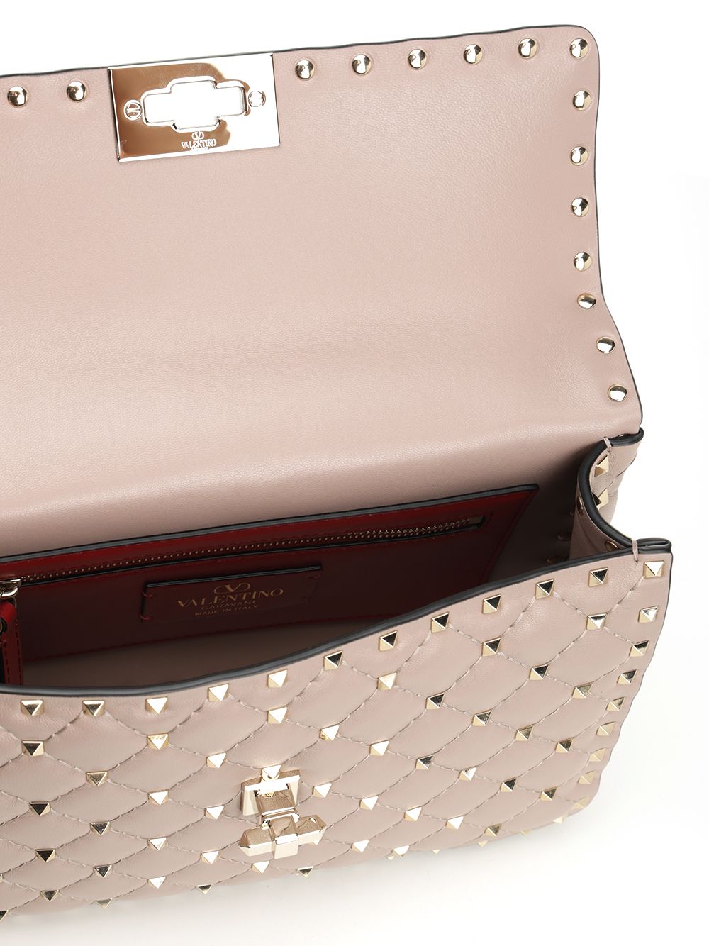 Valentino Garavani Rockstud Spike Shoulder Bags - Beige | 36345b779f49bedaaac30aa39c465f80f937c1ed