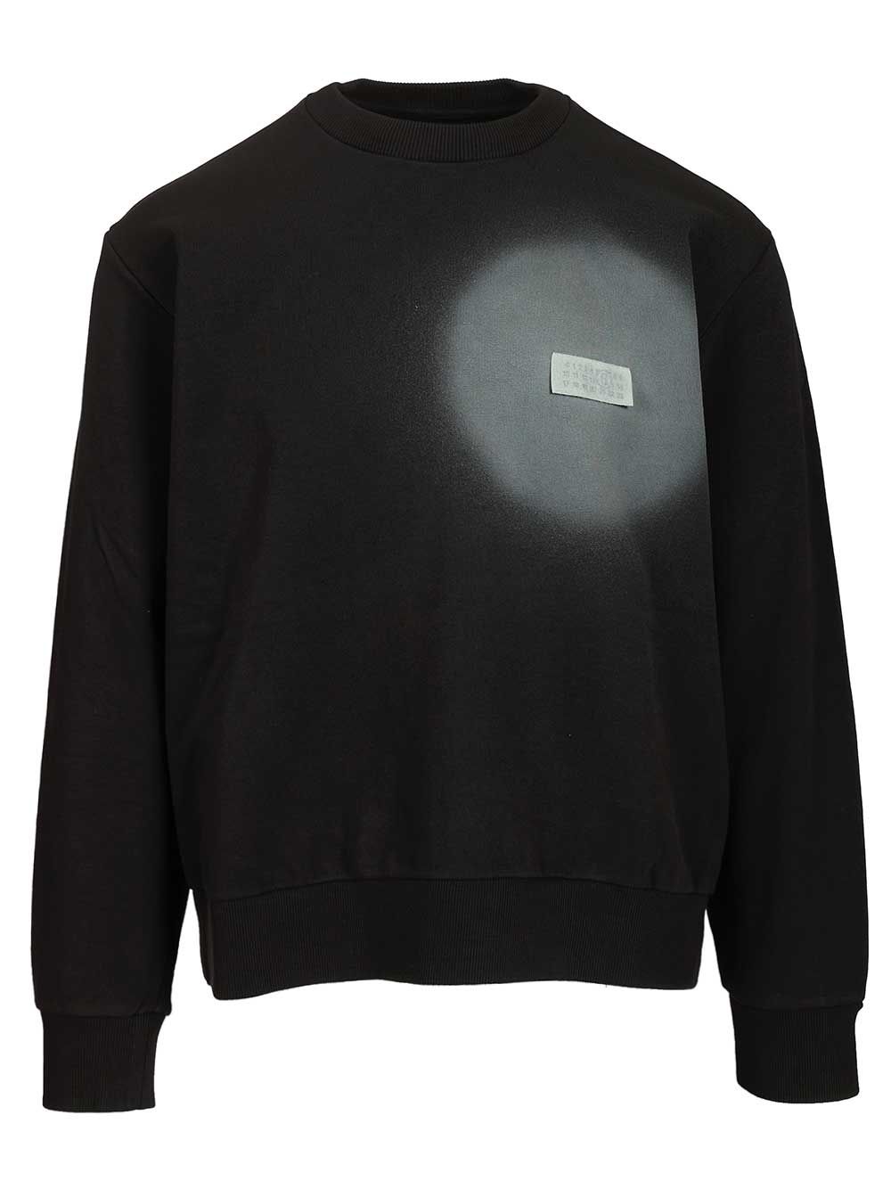 Mm6 Maison Margiela Spray Print Sweatshirt Sweatshirts - Nero | c68b45972f3f2539670eda037433bdc36e5d958e