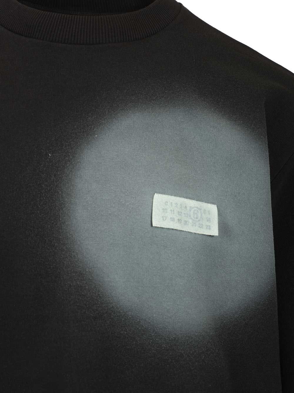 Mm6 Maison Margiela Spray Print Sweatshirt Sweatshirts - Nero | cae820f28065276ba384a0448e301d9aeead6fc9