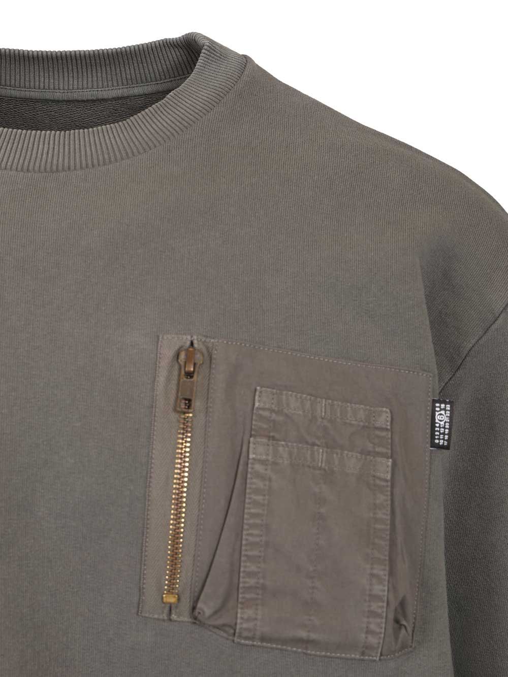 Mm6 Maison Margiela Cotton Sweatshirt Sweatshirts - Grey | e3befd48ca28efaa1cb2ac16dd3b59d88e386630