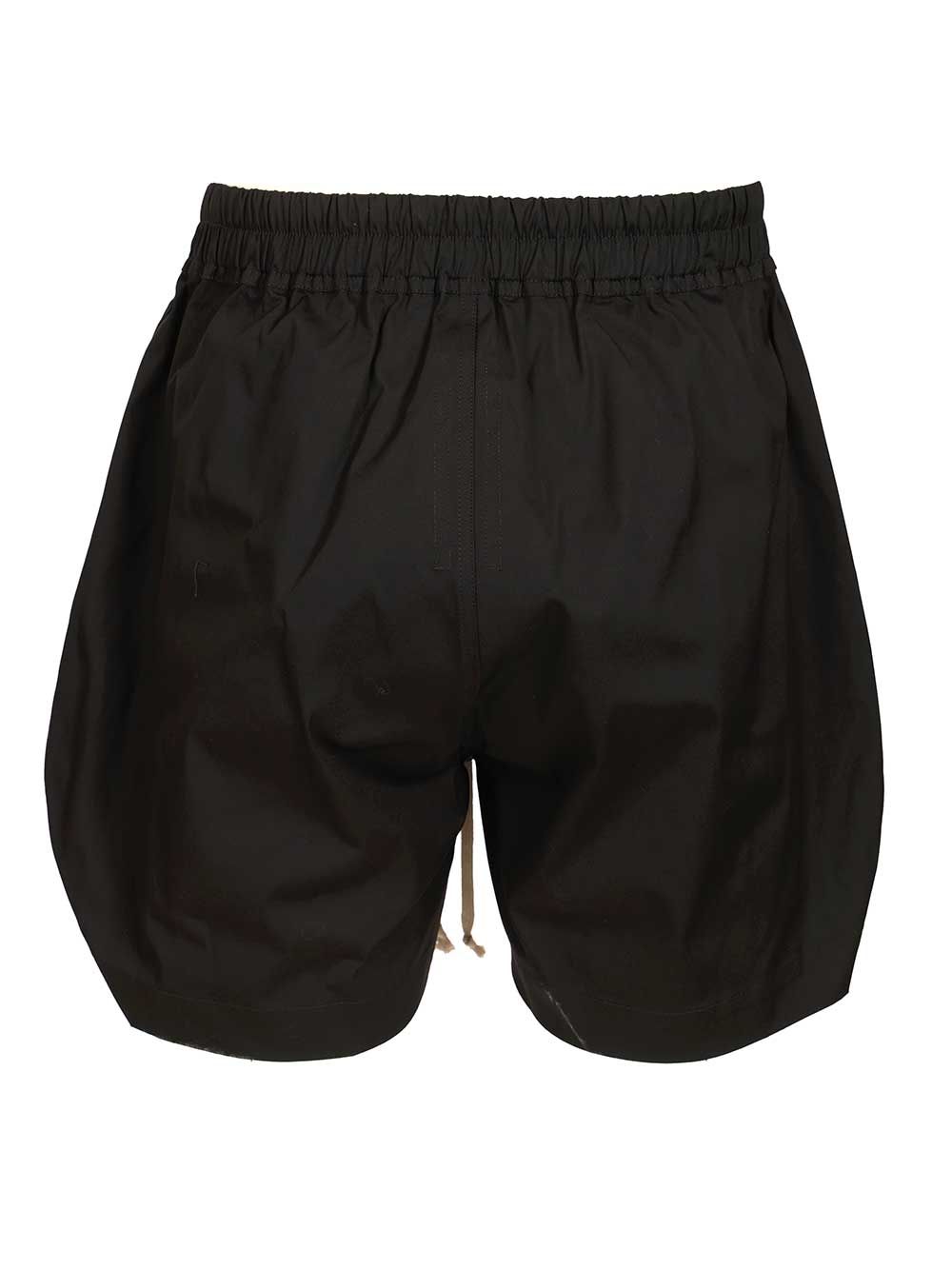 Rick Owens Stretch Cotton Boxer Trousers - Nero | 6b40f39cc17fc6407d7035ef95196eded0ff656c