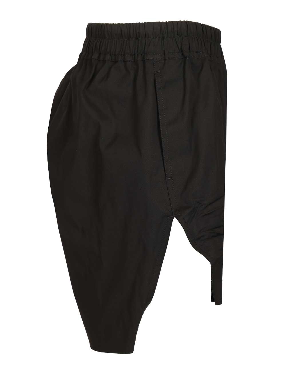 Rick Owens Stretch Cotton Boxer Trousers - Nero | ba2114ae2c43ac81dc82d670c1610072349cc55b