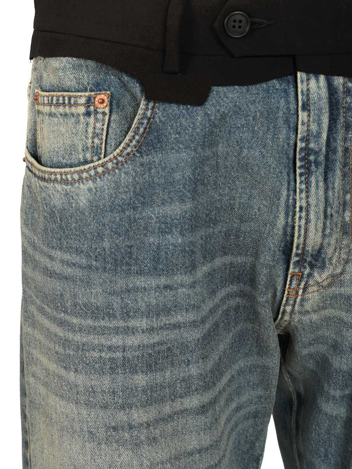 Mm6 Maison Margiela With Blue Waistband Jeans - Blu | 8b82f2e2ba4fd6b72891a3b9b8140ab48ab9aa43