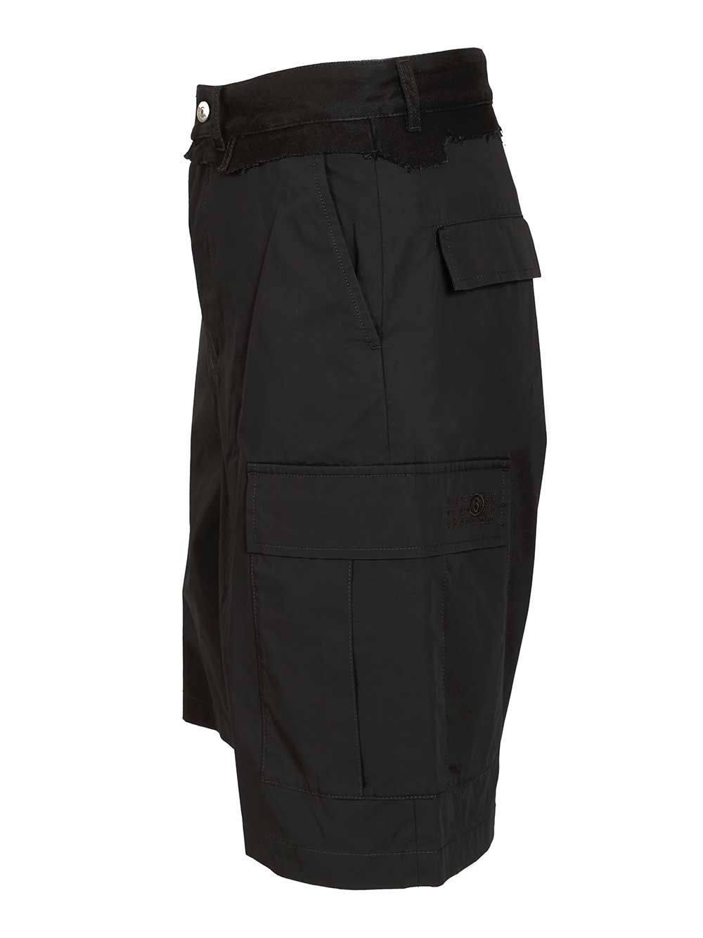 Mm6 Maison Margiela Shorts Trousers - Nero | 01615fb5d99cb39fdb1ca3cc010fb8221a446f8c