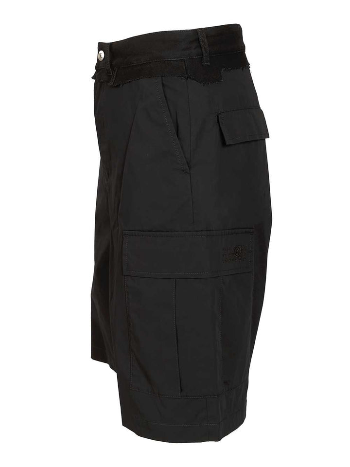 Mm6 Maison Margiela Shorts Trousers - Nero | 01615fb5d99cb39fdb1ca3cc010fb8221a446f8c