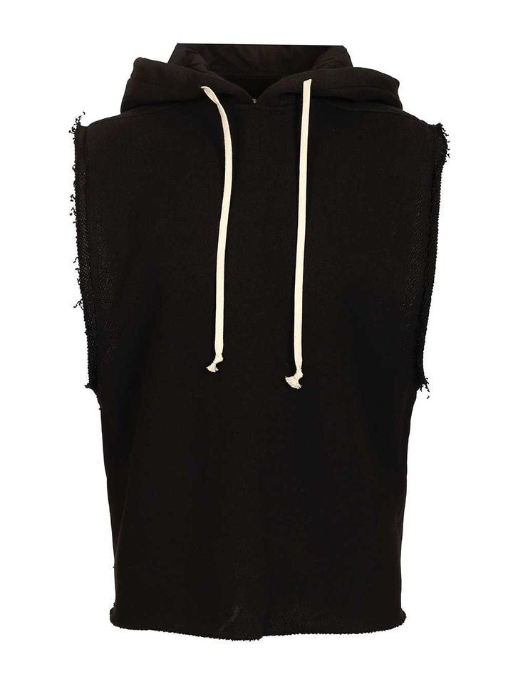 Rick Owens Cotton Jersey Vest Sweatshirts - Nero | 50da1d19b85838018a87272f0a91a8fcf1d5c8bb