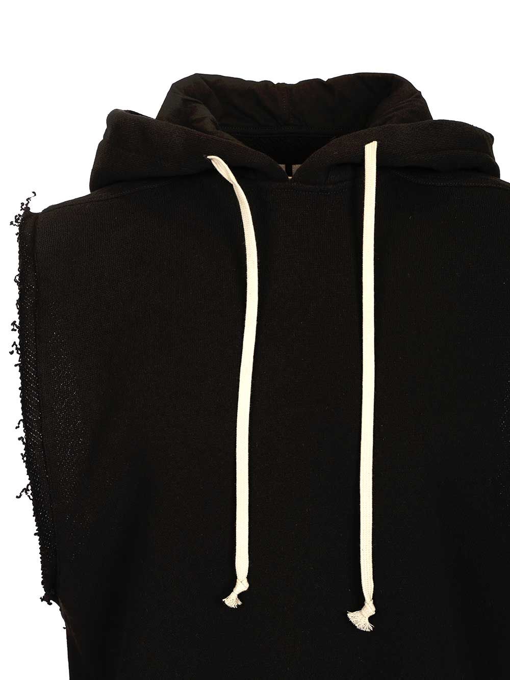 Rick Owens Cotton Jersey Vest Sweatshirts - Nero | faf00740307a35a4b8e1789f38add64eac9b1aba