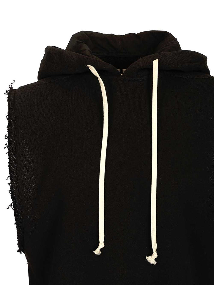 Rick Owens Cotton Jersey Vest Sweatshirts - Nero | faf00740307a35a4b8e1789f38add64eac9b1aba